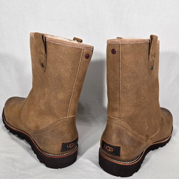 UGG Australia STONEMAN Sheepskin Stout Leather Waterproof Boots Men's US Size 15 - Picture 7 of 17